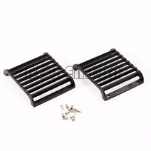 트랙사스 2Pcs TRX4 디펜더 금속 헤드 라이트 커버 가드 그릴 1/10 RC 크롤러 자동차 Traxxas TRX-4, [01] Black