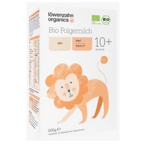 Lowenzahn 뢰벤짠 오가닉스 10개월 이후 아기 베이비 팔로우 온 우유 분유 500g, 1세트