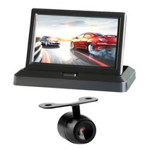 어라운드뷰모니터 화물차 후방 서라운드뷰 카메라 5 인치 800 480 화면 자동차 모니터 후면 주차 2 비디오 입력 자동 보기, with car camera