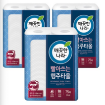 깨끗한나라 빨아쓰는 행주타올, 75매, 12개