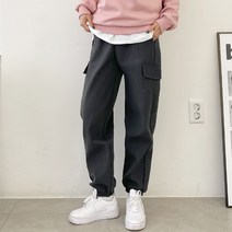 가비진 여성용 후끈융털 기모 카고 조거 밴딩 팬츠 바지 빅사이즈까지