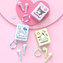 산리오 책 무선 블루투스 이어폰 쿠로미 시나모롤 포차코 귀여운 무선 이어폰 캐릭터 블루투스 무선 헤드셋 선물