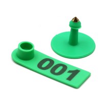 No. 1-500 양 귀 태그 표지판 귀 레이저 타이핑 구리 머리 귀걸이 농장 동물 신분증 카드, 01 Green_04 301a400