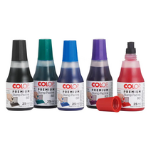에스엠프린팅 자동스탬프 잉크 25ml (컬럽) 정품 리필 수성 불변잉크 스탬프패드 충전, 녹색