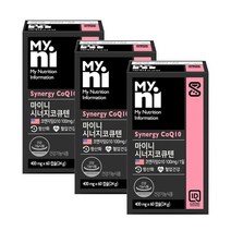 일동 마이니 시너지 코큐텐 코엔자임 큐텐 큐10 Q10 식약처인증 건강기능식품, 3개, 코엔자임큐텐 60캡슐