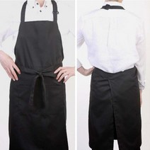 블랙 목걸이형 남자 빅사이즈 홀앞치마 제과제빵앞치마 카페 바리스타 주방 쉐프, 단품, 단품