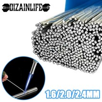 무연실납 납땜용실납 저온 쉬운 용융 알루미늄 범용 실버 용접봉 코어 와이어 1.6 2.4 막대 솔더 필요 없음 솔더 파우더 용접 바, 2.4mm-33cm, 30개