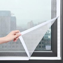 폴딩도어방충망 주름방충망 스텐방충망 사용자 정의 크기 안티모기 창 화면 자기 접착 모기장 여름 곤충 방지 문, white 60CM+150CM