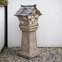 전원주택 정원 석등 태양열 조형물 조경 화단 조명, 기와집 석등
