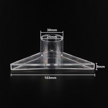 1pc 내부 직경 20/25mm 투명 삼각형 오리 어댑터 아크릴 물고기 탱크 콘센트 피팅 커넥터, 03 C