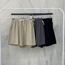 [행복여] 사각 포켓 스판 4부 밴딩 반바지