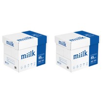 한국제지 밀크 복사용지 a4 에이포 복사지 85g 2500매 1박스, 밀크 a4 85g 2500매