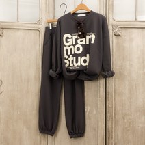 그래모 레터링 긴팔 맨투맨 조거 밴딩 상하의 트레이닝세트