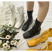 잘나가는 언니야 삭스스판 웨지 레이스업 부츠워커(5.5cm) 3color