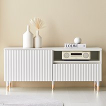 갤러리 템바보드 1200 1800 2400 거실장 tv다이 수납장 티비다이 시리즈, 09.1200오픈 좌측높은형, 01.크림화이트