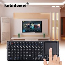 속기사키보드 신기한 유튜브 특이한 분할키보드 Kebidumei 고품질 2.4g rf 무선 3 in 1 새로운 터치 패드 마우스 포함 pc 노트북 스마트 tv 상자, 스페인의, 일곱 백라이트