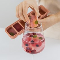 퍼기 이중 밀폐 슬림 멀티 이유식 큐브 6구, 인디핑크, 2개