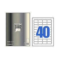 폼텍 -3102 광택 라벨 40칸 20매 서류 보드마카 학용품 캘린더 수납함 데스크용품 매직 정리 샤프, 본상품선택