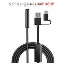 배관탐지기 산업용 내시경 카메라 55 더블 렌즈 안드로이드 전화 차 산업 검사 방수 68 2, 03 soft 480p 1lens_02 2m