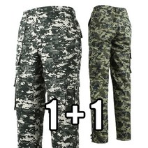 늑대와여우 1+1 얼룩이 작업복바지 면건빵팬츠 카고 건빵바지 빅사이즈