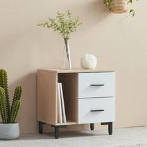 테즈 책꽂이형 서랍협탁, 그레이화이트