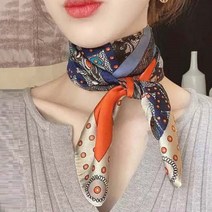 명품스타일 쁘띠스카프 실크감촉 스카프 70x70