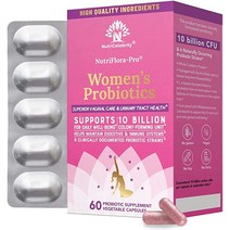 [타임딜] NutriCelebrity NutriFlora-Pro 여성용 프로바이오틱스 - Q 비뇨기 건강 스포츠 시스템 완충 지원 크랜베리 알약 떴다 100억 CFU 보장 6가지, [02] 60개(1팩)