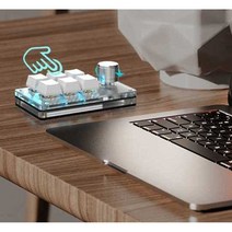 무선 기계식 매크로 키보드 단축 블루투스 다이얼 노브 포토샵 편집용, 상세 페이지 참고, 12버튼 화이트블랙 더블노브 블루투스+유선적축