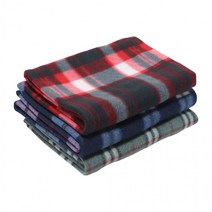 [당일발송] 휴대용 폴라폴리스 체크 무릎 캠핑 항공 겨울 담요 모포 이불 네이비/그레이/레드 (개별 포장)