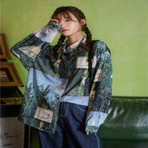 꽃무늬 블라우스 CHEERART 르네상스 프린트 빈티지 블라우스 여성 긴 소매 탑 오버 사이즈 셔츠 꽃 디자이너 가을 2020 패션