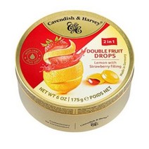 캐빈디쉬앤하비 더블프룻 레몬맛 캔디 딸기맛 필링, 175g, 9개