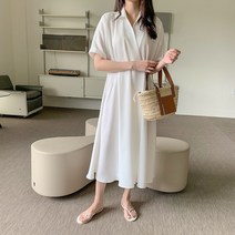 미쓰에버 자체제작원피스 여름 셔츠 롱 화이트 원피스 웨딩촬영커플룩