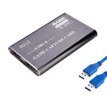[해외] usb3.0 videocapture 4k 루프 마이크 usb 3.0 ps4 게임 라이브 스트리밍 dvd 카메라 기록용 1080p hdmi 호환 비디오 캡처 카드, 회색