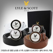 영국상류층 라일앤스콧 소가죽 남성 골프 벨트 / 웨어 혁대 허리 패션 남자, 블랙/브라운 버클