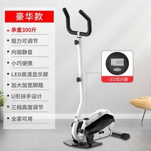 실내 계단 오르기 홈트레이닝 유산소 운동 스텝퍼 타원형 기계 여성 홈 사일런트, 3단 팔걸이 조절식 2륜 LED 디스플레이
