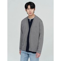 빈폴 [빈폴멘] [ESSENTIAL] 라이트 그레이 실크 캐시미어 베이직 카디건 (BC215AA032)