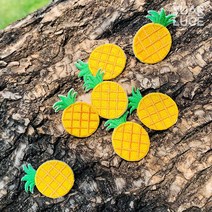 유아루체 썸머 파인애플 접착와펜 - 열접착식 자수패치