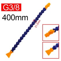 1PCS 3/8 300/400/500/600mm CNC 밀링 선반 냉각 파이프 용 플랫 노즐이있는 플라스틱 플렉시블 워터 오일 냉각제 튜브 호스, 400mm With switch