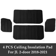 방음 패드 벽지 랭글러용 도어 하드탑 뒷창 천장 지붕 단열 코튼, 3.4PCS JL 2-door