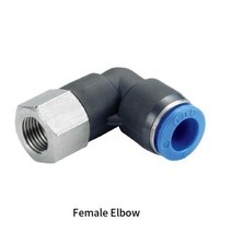국산 제조 에어호스 연결 다용도 원터치 피팅 L자 꺾임 암나사 PLF type, 1003