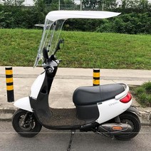 오토바이 지붕 덮개 윈드 스크린 전동 킥보드 편리한 분리형 캐노피 비 막이 우산 차양막, 백미러O H46