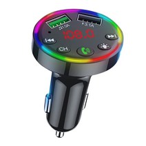 전기자동차부품 자동차 Mp3 플레이어 FM 송신기 블루투스 5.0 7RGB 백라이트 및 LED 디스플레이 무선 라디