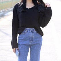 하찌 9색 브이넥 가오리 크롭 니트티(파라노말샵)