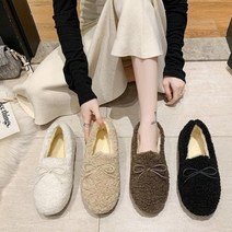 4컬러 여성 양털로퍼 캐주얼화 털신발 겨울단화 방한화 모카신 LK602