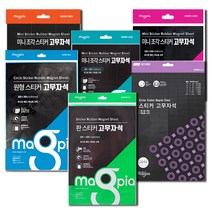 마그피아 스티커 고무자석 미니 A4 판 원형, 원형 MSRM-R28