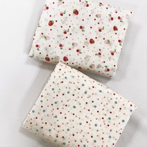 자투리 단면거즈 버블버블 딸기6313 택1, 단면거즈 버블버블 딸기6313 딸기