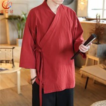셀럽당 생활한복 어른한복 칠부 소매 남 사이드 오픈 코트