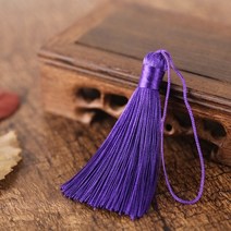 더치커피 메이커 2/5pcs 8cm 짧은 술 스파이크 폴리 에스터 실크 작은 북마크 키 체인 tassels DIY 바느질, 20 deep purple_02 8cm  5pcs