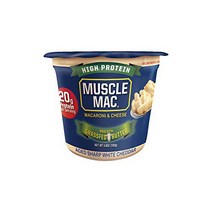Muscle Mac | Macaroni and Cheese Aged Sharp White Cheddar Microwavable Cups 20 Grams Of High Protei, 1
