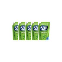 참그린 기름기 뽀드득 1.2L 리필 5개입 라이온코리아/리필주방세제/리필식기세제/식기세제/설겆이/설겆이세, 참그린 기름기 뽀드득 1.2L 리필 5개입 라이온코리아